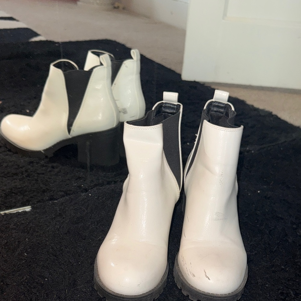 Stylish White Ankle Boots
